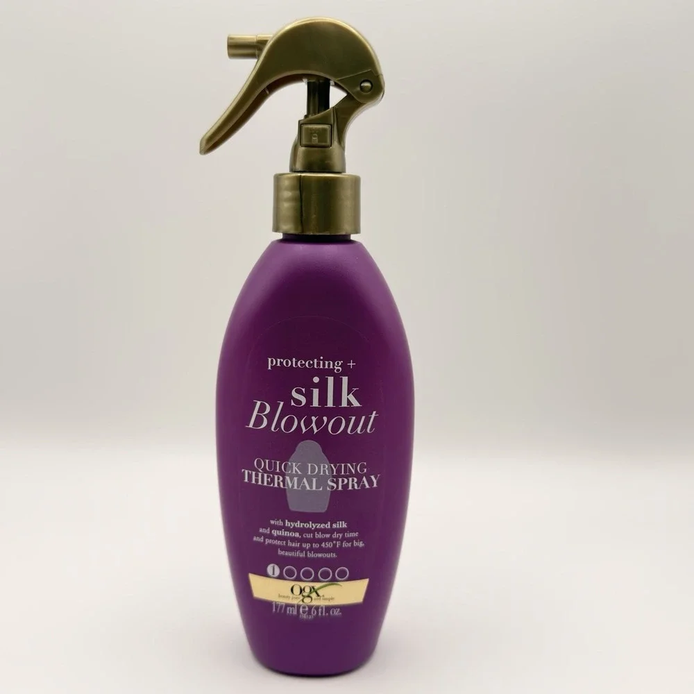 OGX Protecting + Silk Blowout Quick Drying Thermal Spray 6 fl oz Pack of 1 new